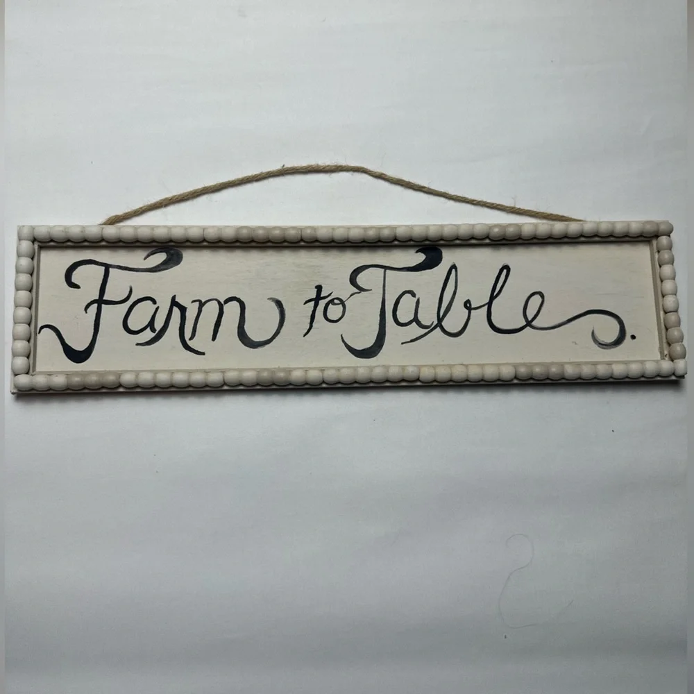 Wall art decor “Farm to Table” sign. Handcrafted.
